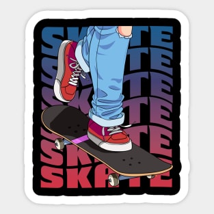 Riding a Skateboard Skateboarder Cruising Skater Skate Sticker